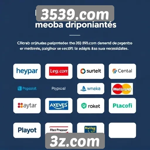 Compare os métodos de pagamento do 3539.com